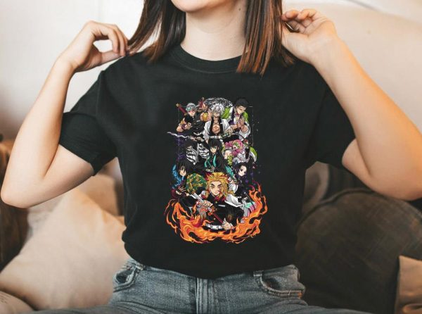 Vintage Demon Slayer Kyojuro Rengoku And Friends Shirt, Senjuro Rengoku Shirt, Tengen Uzui Shirt 2