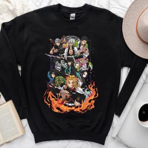 Vintage Demon Slayer Kyojuro Rengoku And Friends Shirt, Senjuro Rengoku Shirt, Tengen Uzui Shirt