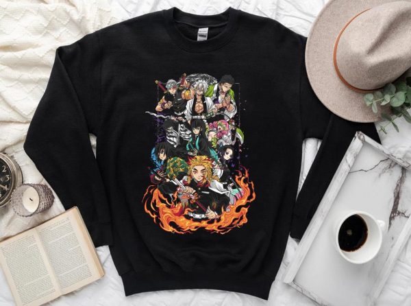 Vintage Demon Slayer Kyojuro Rengoku And Friends Shirt, Senjuro Rengoku Shirt, Tengen Uzui Shirt