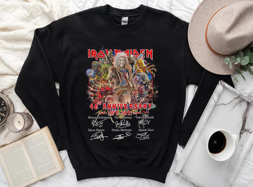 Vintage Ironmaiden 46th Anniversary 1975 2021 Shirt, Ironmaiden Signature Members Shirt Vintage Ironmaiden 46th Anniversary 1975 2021 Shirt, Ironmaiden Signature Members Shirt 3