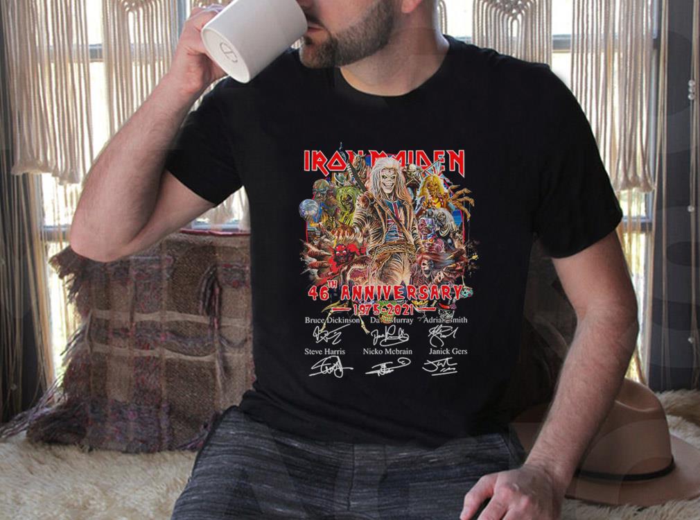 Vintage Ironmaiden 46th Anniversary 1975 2021 Shirt, Ironmaiden Signature Members Shirt 10 Vintage Ironmaiden 46th Anniversary 1975 2021 Shirt, Ironmaiden Signature Members Shirt
