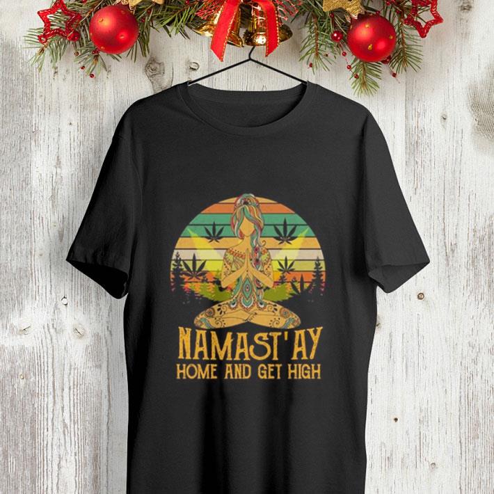 Sunset Yoga Namast ay Stay Home And Get High shirt 4 - Sunset Yoga Namast'ay Stay Home And Get High shirt