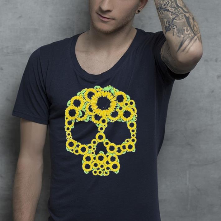 skull sunflower floral shirt skull sunflower floral shirt 4 - skull sunflower floral shirt