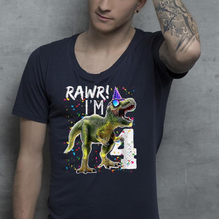 Kids Rawr I'm 4 Dinosaur shirt Kids Rawr I m 4 Dinosaur shirt 4 - Kids Rawr I'm 4 Dinosaur shirt
