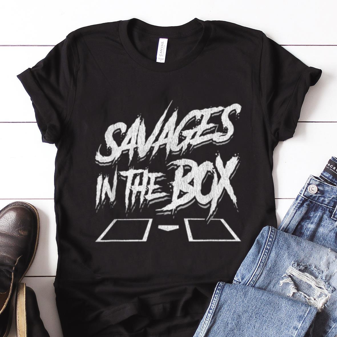 Nice Savages In The Box Baseball guy tee 1 - Nice Savages In The Box Baseball guy tee
