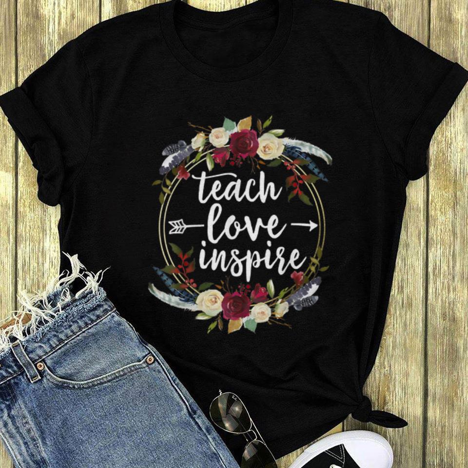 Teach Love Inspire Circle Flower long sleeve 1 - Teach Love Inspire Circle Flower long sleeve