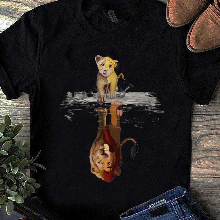 Awesome Disney Simba Lion King water mirror reflection Mufasa shirt 1 - Awesome Disney Simba Lion King water mirror reflection Mufasa shirt