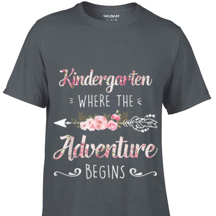 Kindergarten Where The Adventure Begins Floral sweater 1 - Kindergarten Where The Adventure Begins Floral sweater