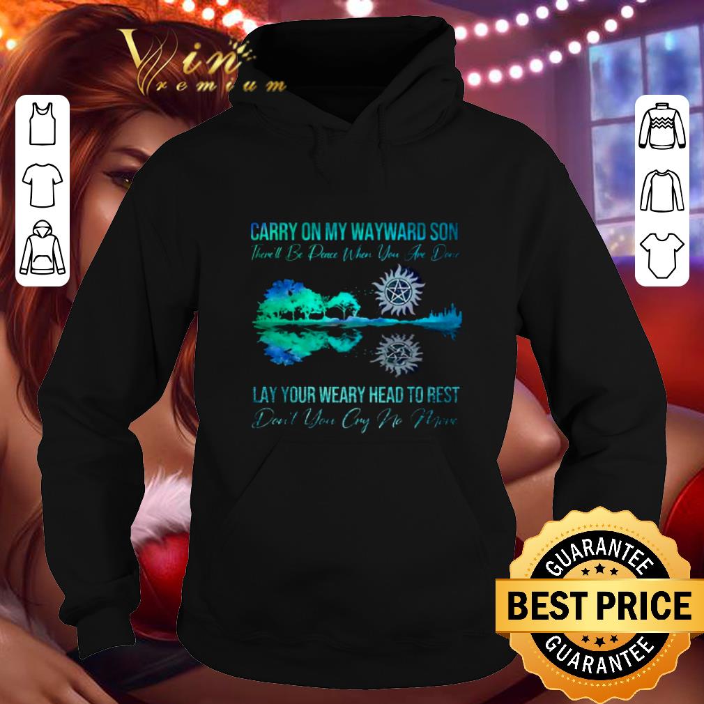Best Supernatural carry on my wayward son lay your weary guitar lake shirt 4 - Best Supernatural carry on my wayward son lay your weary guitar lake shirt