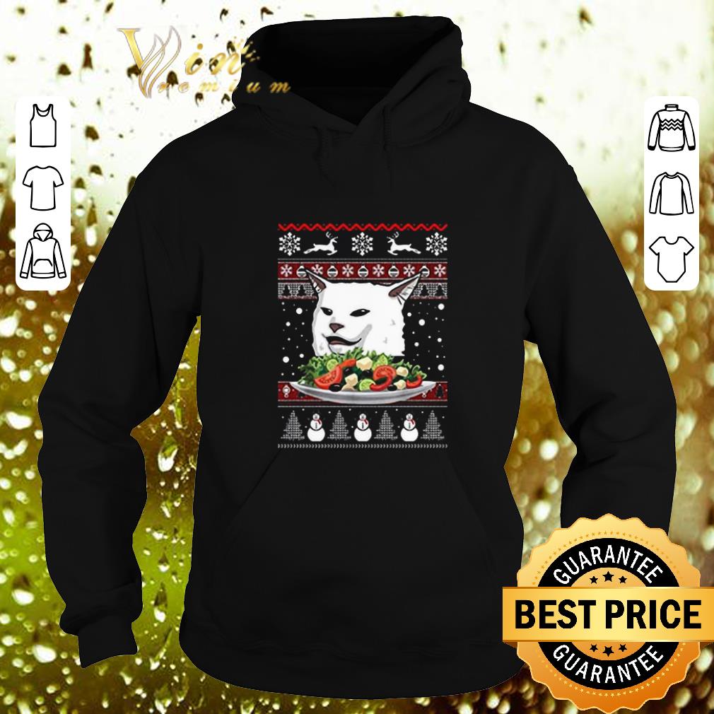 Cool Angry Women Yelling at Confused Cat at Dinner Table Meme Ugly Christmas shirt 4 - Cool Angry Women Yelling at Confused Cat at Dinner Table Meme Ugly Christmas shirt