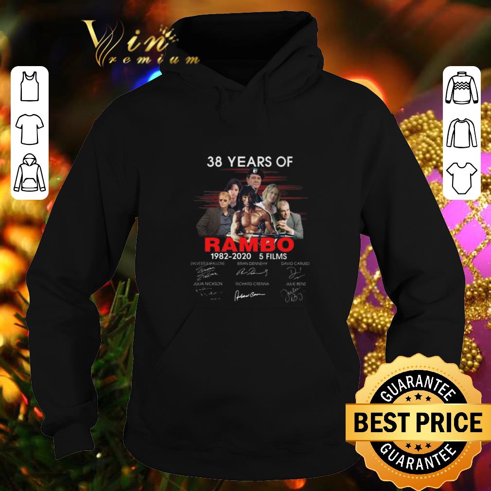 Funny 38 years of Rambo 1982-2020 5 films signatures shirt Funny 38 years of Rambo 1982 2020 5 films signatures shirt 4 - Funny 38 years of Rambo 1982-2020 5 films signatures shirt