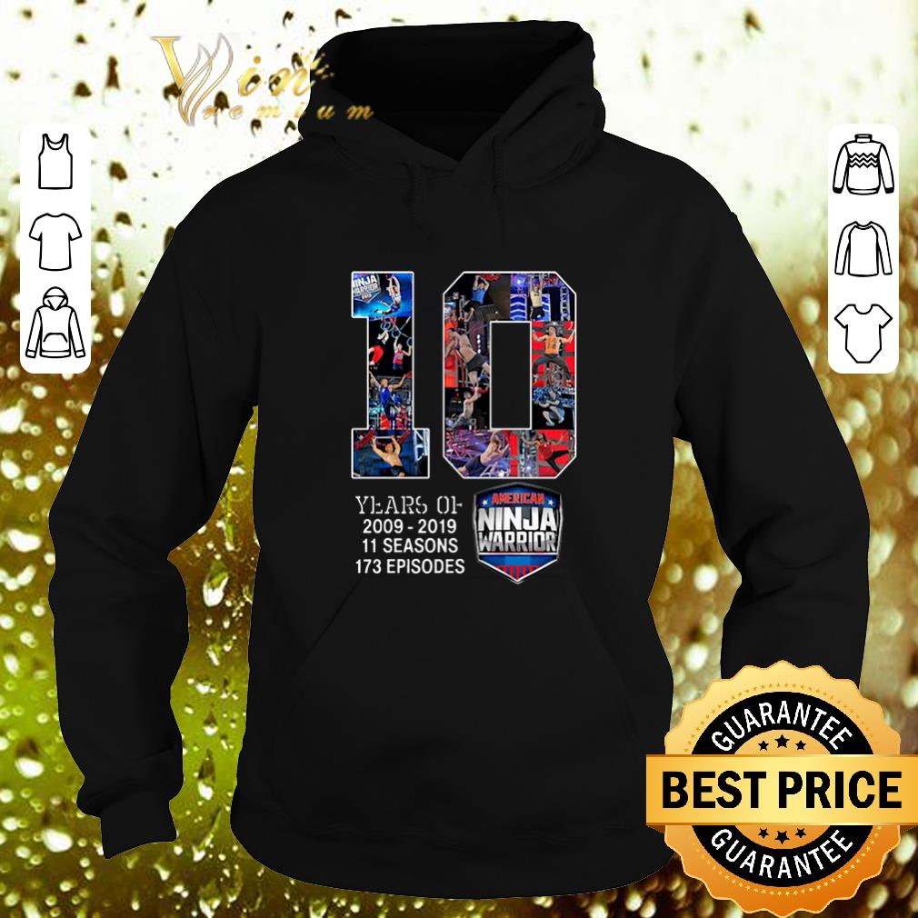 Official 10 years of American Ninja Warrior 2009 2019 shirt 4 - Official 10 years of American Ninja Warrior 2009 2019 shirt