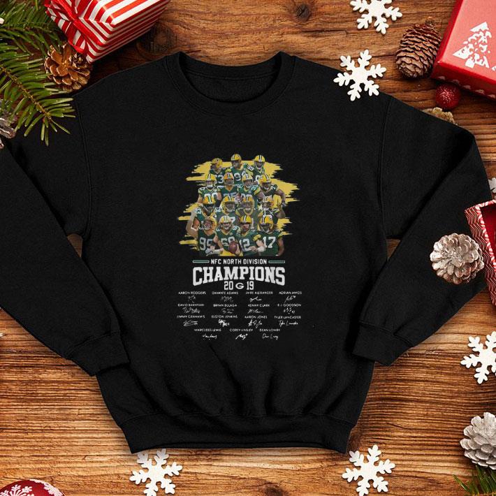 NFC North Division Champion 2019 Green Bay Packers team players signatures shirt 4 - NFC North Division Champion 2019 Green Bay Packers team players signatures shirt