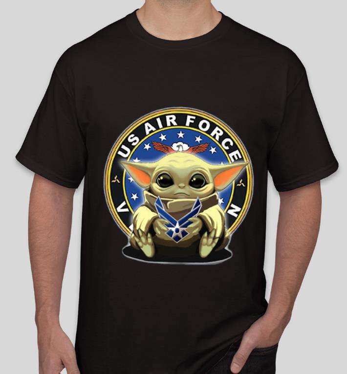 Official Star Wars Baby Yoda Hug US Air Force shirt 4 - Official Star Wars Baby Yoda Hug US Air Force shirt