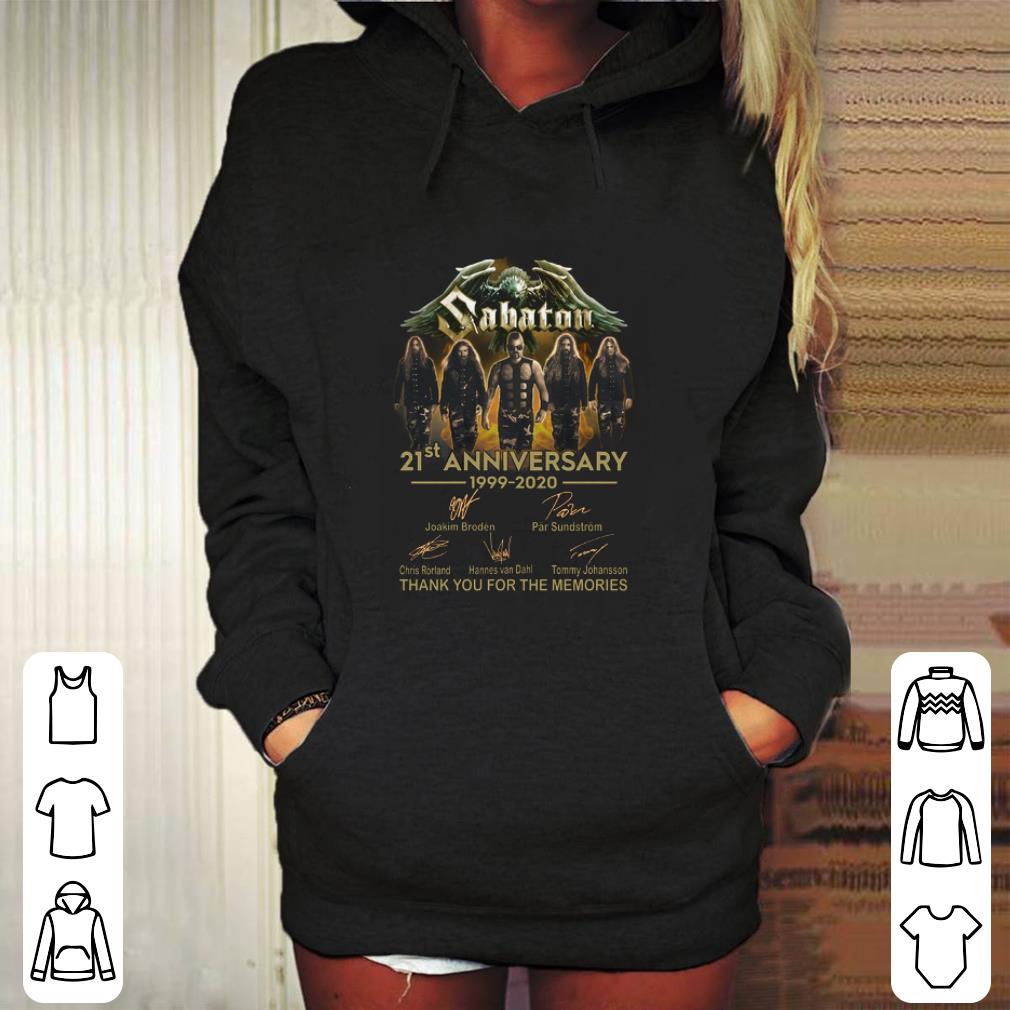 Cheap Sabaton 21st anniversary 1999 2020 thank you for the memories shirt 4 - Cheap Sabaton 21st anniversary 1999 2020 thank you for the memories shirt