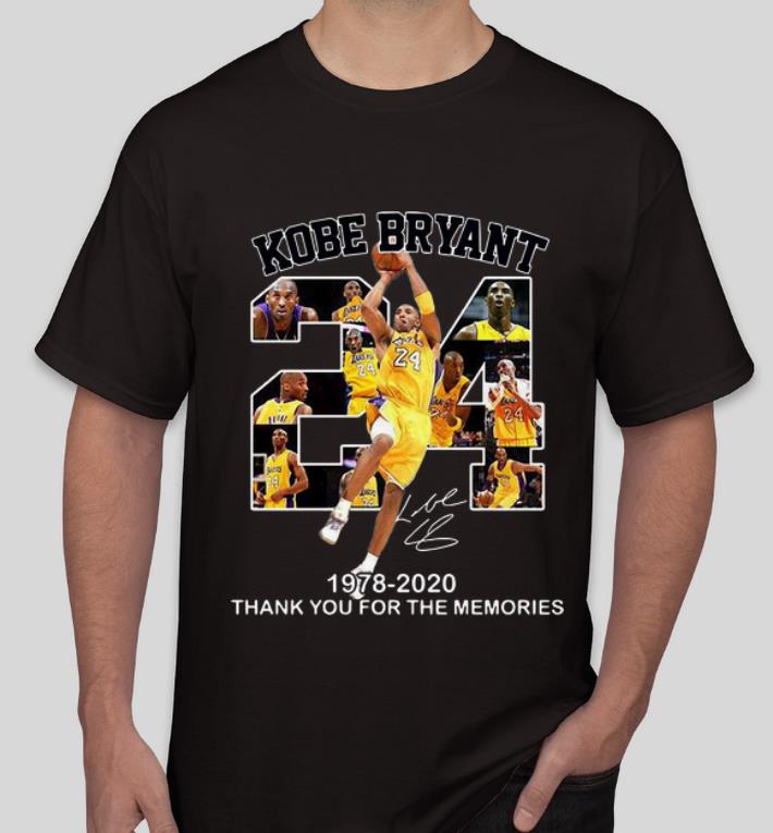 Great 24 Kobe Bryant 1978 2020 Thank You For The Memories Signature shirt 4 - Great 24 Kobe Bryant 1978 2020 Thank You For The Memories Signature shirt