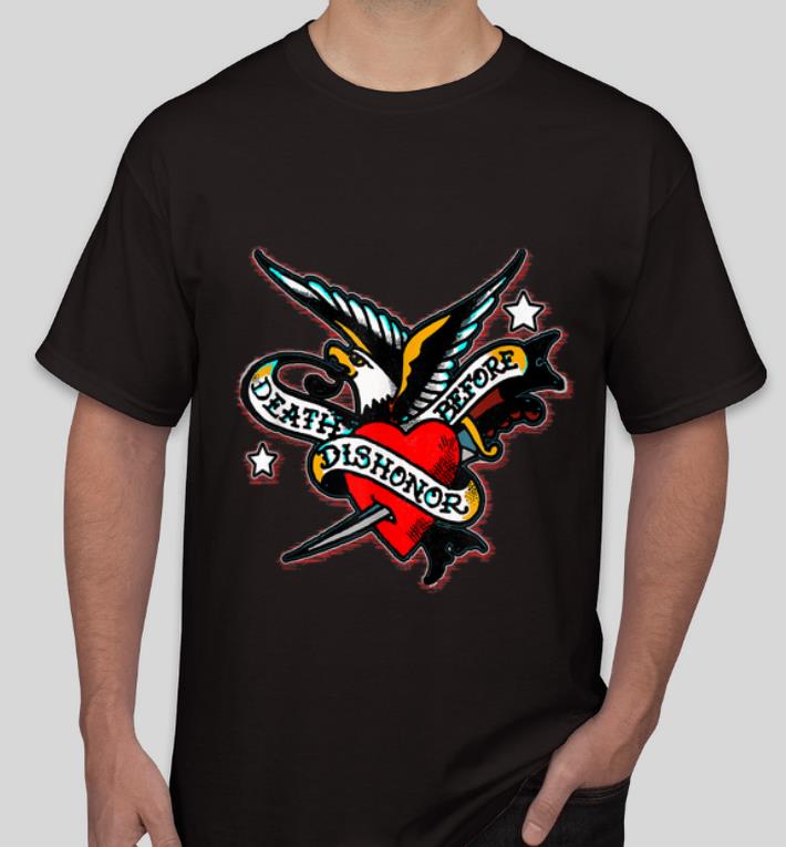 Great Vintage Eagle Tattoo Death Before Dishonor shirt 4 - Great Vintage Eagle Tattoo Death Before Dishonor shirt