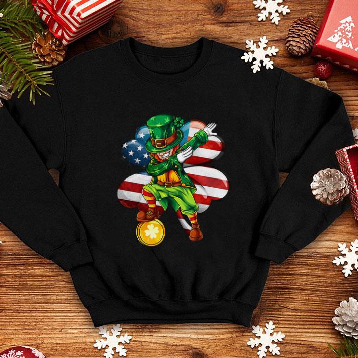 Official Dabbing Leprechaun American flag St Patrick s day Shenanigan shirt 4 - Official Dabbing Leprechaun American flag St. Patrick's day Shenanigan shirt