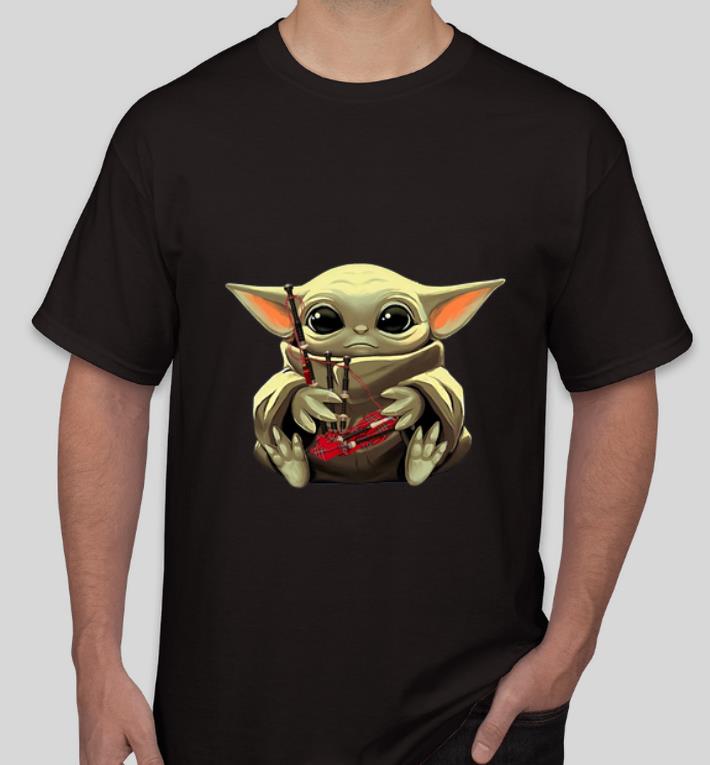 Pretty Baby Yoda Hug Bagpipes shirt 4 - Pretty Baby Yoda Hug Bagpipes shirt