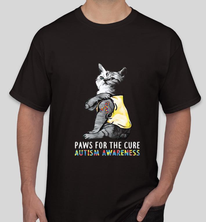 Pretty Cat Paws For The Cure Autism Awareness shirt 4 - Pretty Cat Paws For The Cure Autism Awareness shirt