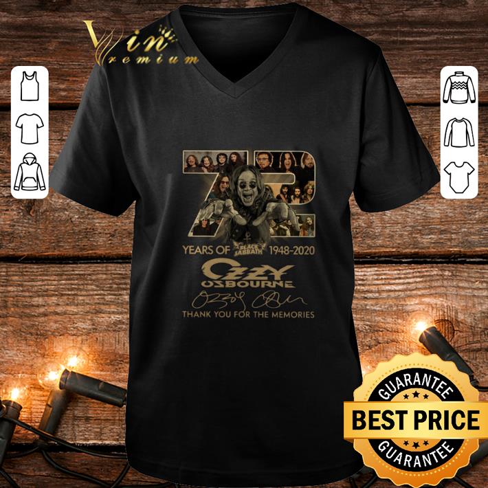 Nice 72 years of Black Sabbath 1948 2020 Ozzy Osbourne signatures shirt 4 - Nice 72 years of Black Sabbath 1948-2020 Ozzy Osbourne signatures shirt