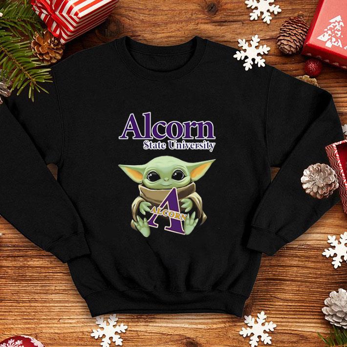 Nice Baby Yoda Hug Alcorn State University Star Wars shirt 4 - Nice Baby Yoda Hug Alcorn State University Star Wars shirt