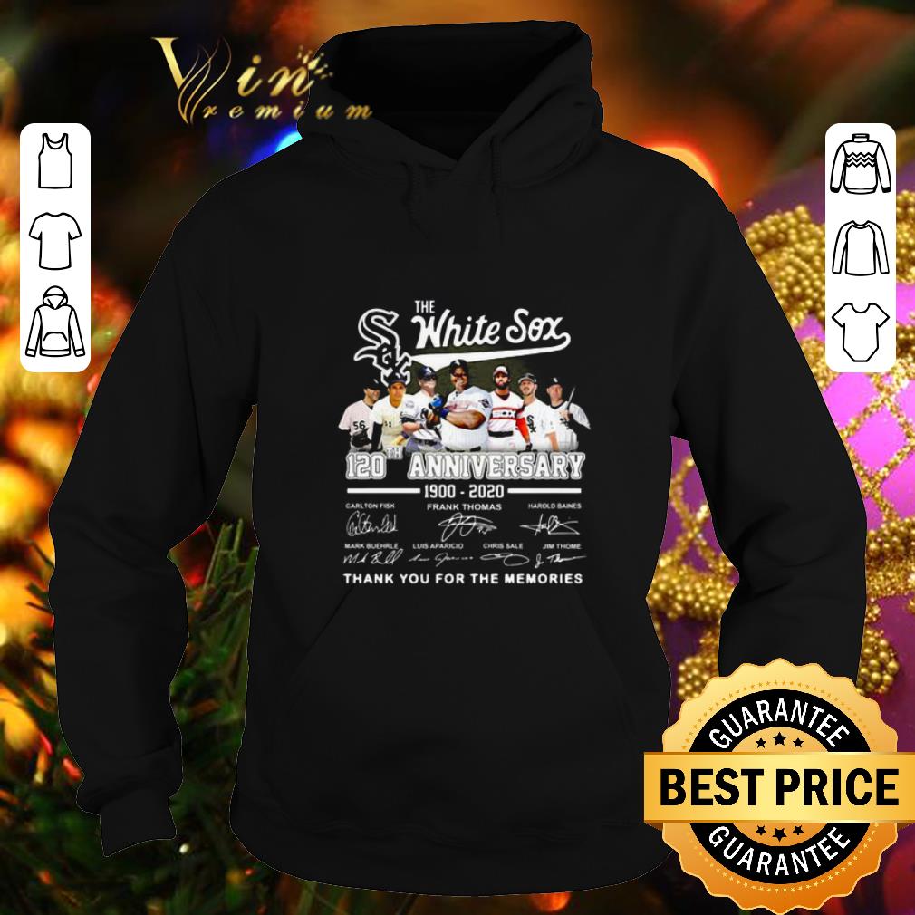 Official The Chicago White Sox 120th Anniversary 1990 2020 Thank You For The Memories Signatures shirt 4 2 - Official The Chicago White Sox 120th Anniversary 1990 2020 Thank You For The Memories Signatures shirt