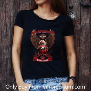 Top Motor Harley Davidson Cycles Skull Georgia Bulldogs shirt 2 Top Motor Harley Davidson Cycles Skull Georgia Bulldogs shirt 2