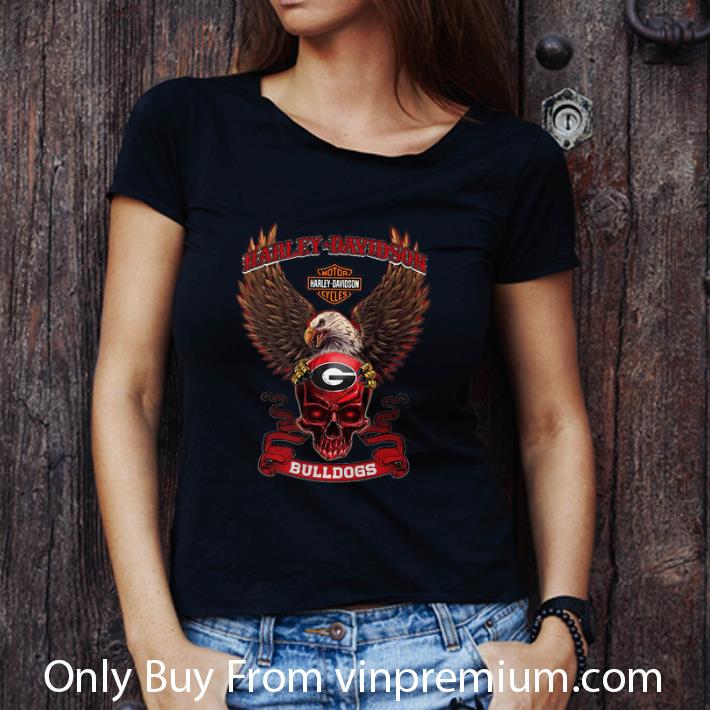 Top Motor Harley Davidson Cycles Skull Georgia Bulldogs shirt Top Motor Harley Davidson Cycles Skull Georgia Bulldogs shirt