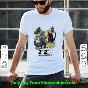 Official Dinosaur Godzilla Face Mask 2020 #Quarantined Covid-19 shirt 1
