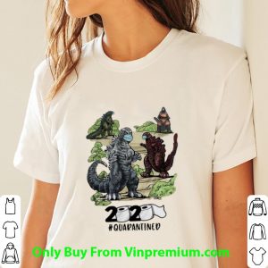 Official Dinosaur Godzilla Face Mask 2020 #Quarantined Covid-19 shirt 2