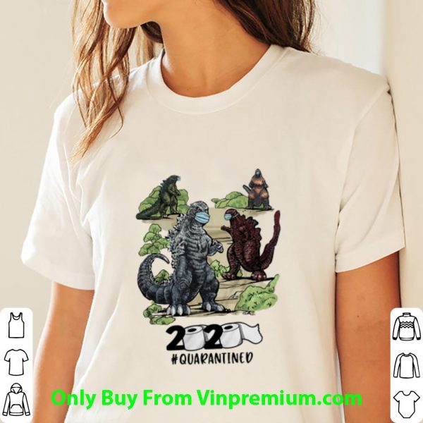 Official Dinosaur Godzilla Face Mask 2020 #Quarantined Covid-19 shirt