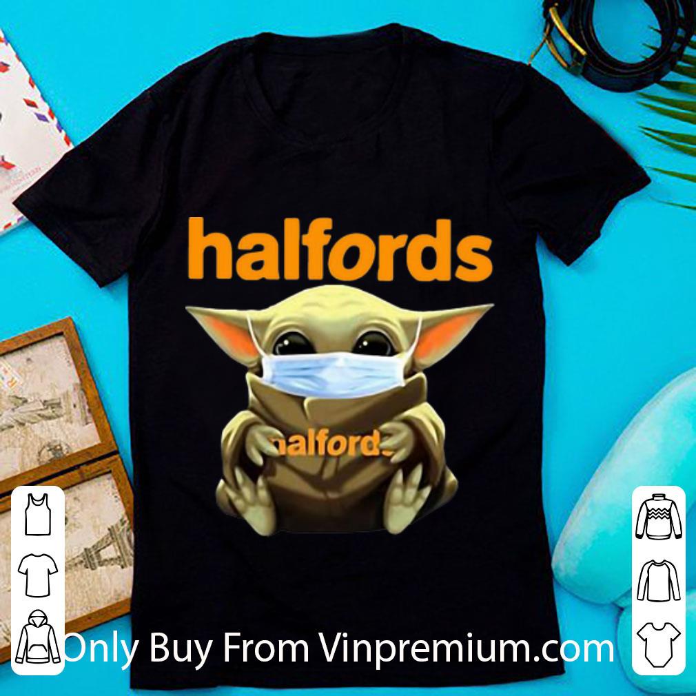 Top Star Wars Baby Yoda Face Mask Hug Halfords shirt