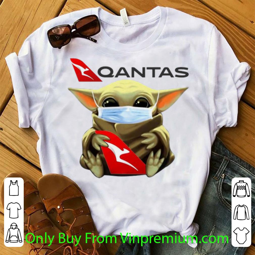 Nice Star Wars Baby Yoda Mask Hug Qantas shirt