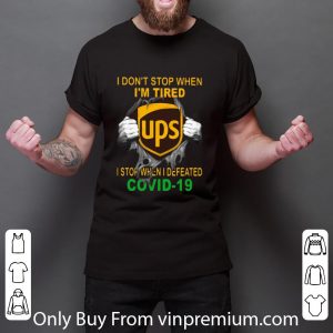 Official United Parcel Service Blood Inside I Stop When I Defeated Covid-19 shirt 1