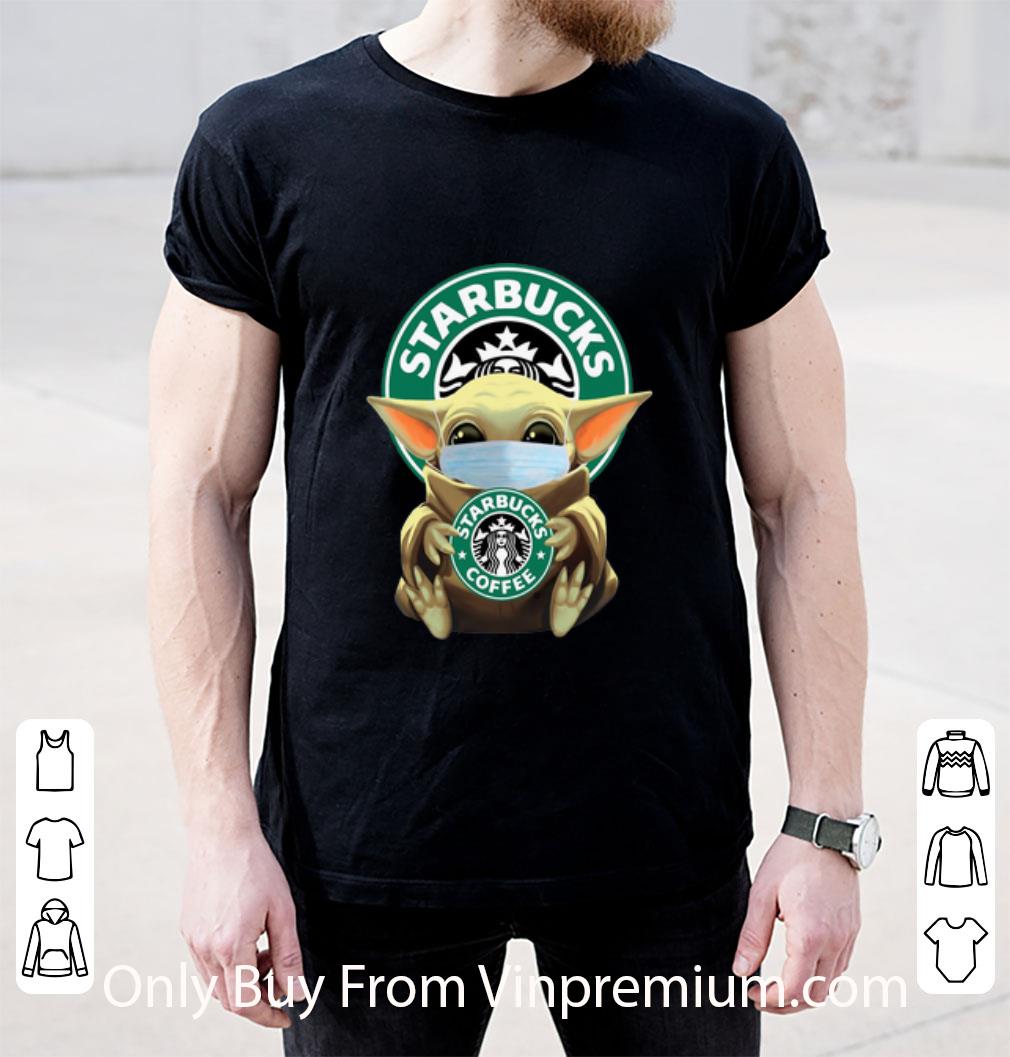 Awesome Star Wars Baby Yoda Face Mask Hug Starbucks Coffee shirt