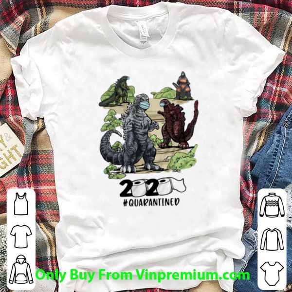 Official Dinosaur Godzilla Face Mask 2020 #Quarantined Covid-19 shirt