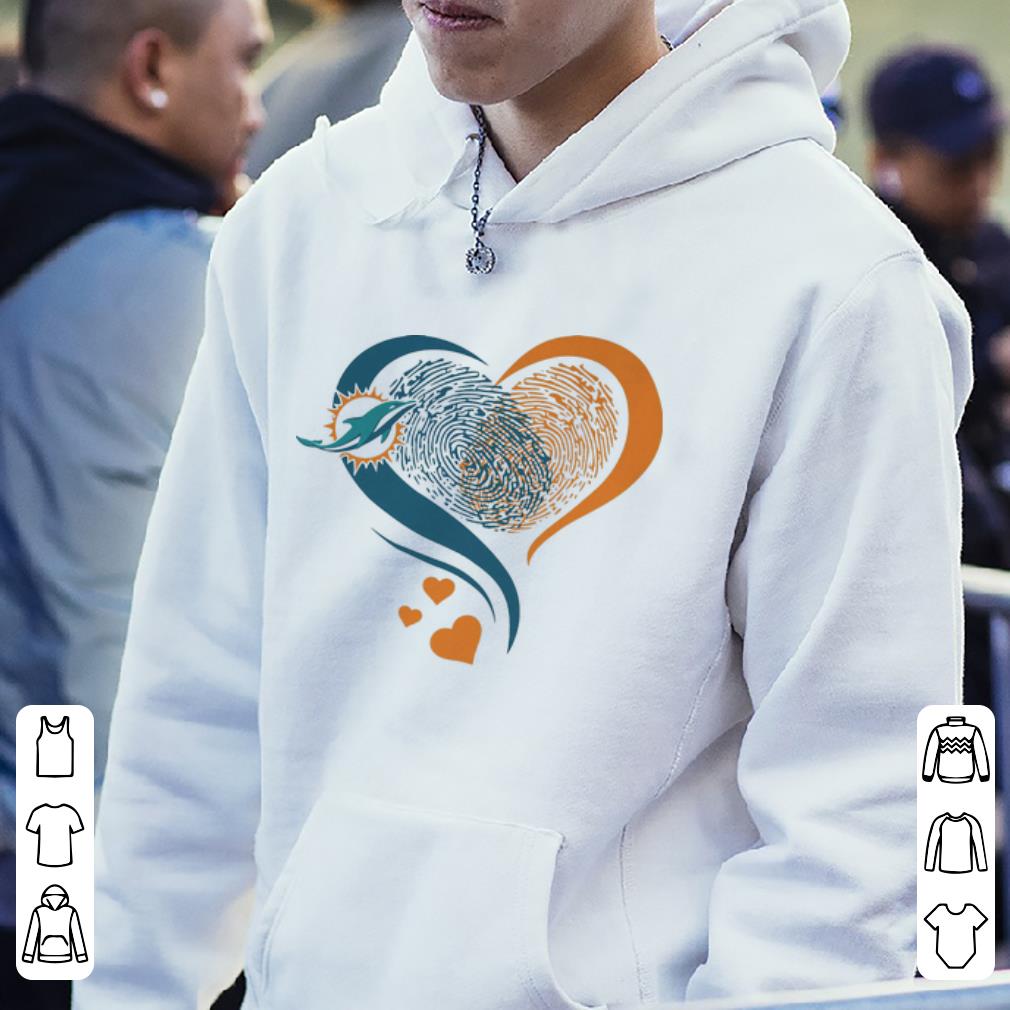 Pretty Miami Dolphins Heart Fingerprint shirt 4 - Pretty Miami Dolphins Heart Fingerprint shirt