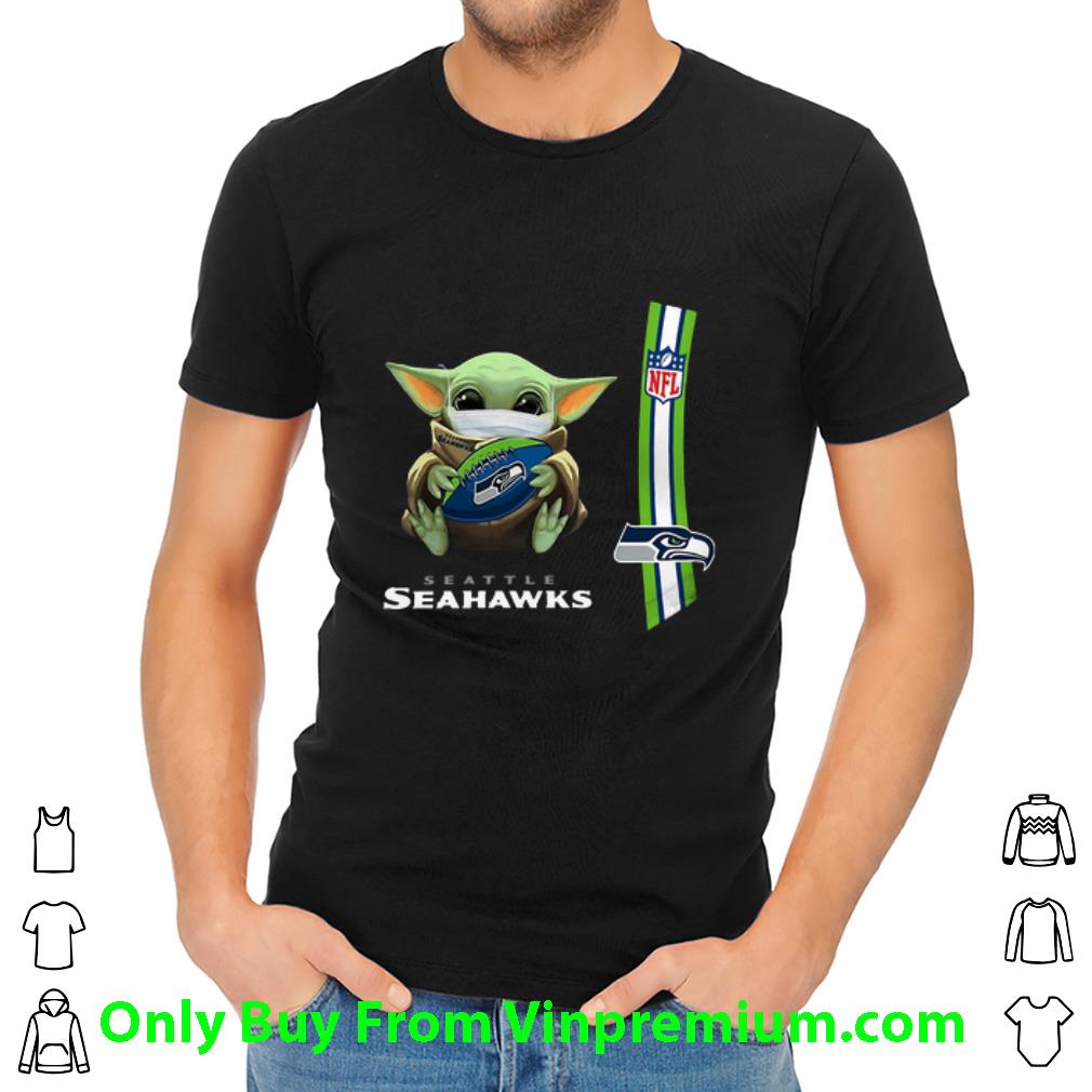Premium Star Wars Baby Yoda Mask Seattle Seahawks NFL Covid-19 shirt