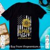 Original April Girl Quarantined Sunflower American Flag shirt