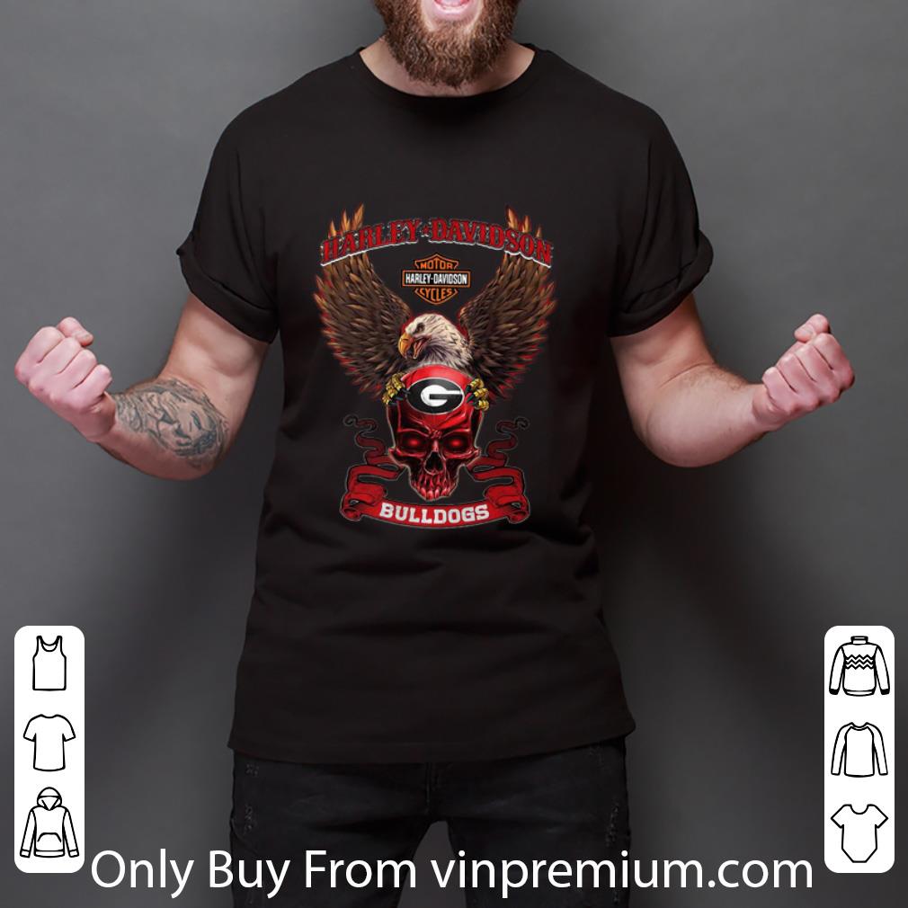 Top Motor Harley Davidson Cycles Skull Georgia Bulldogs shirt Top Motor Harley Davidson Cycles Skull Georgia Bulldogs shirt