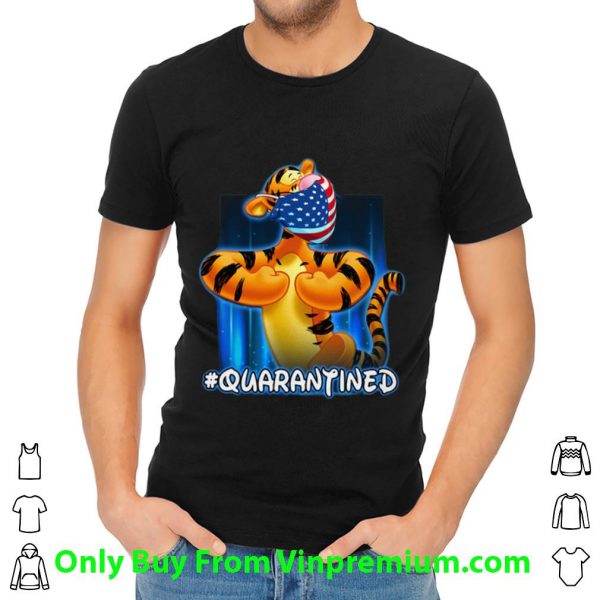 Original Tigger Face Mask American Flag #Quarantined Covid-19 shirt