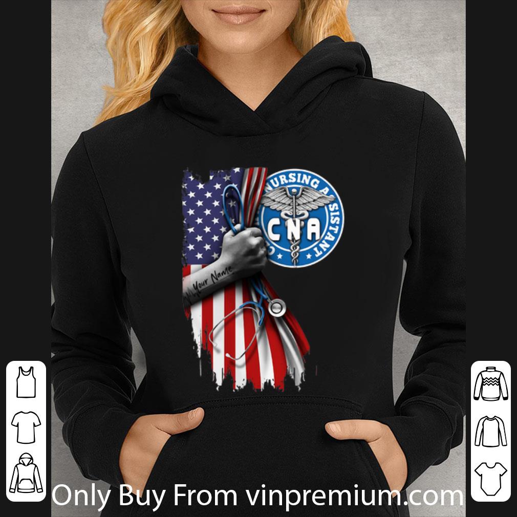 ceb3ca3b top cna certified nursing assistant stethoscope american flag shirt 4 - Top CNA Certified Nursing Assistant Stethoscope American Flag shirt