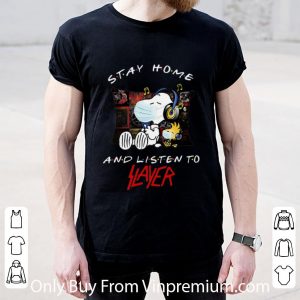 Official Snoopy And Woodstock Stay Home And Listen To Slayer shirt 1