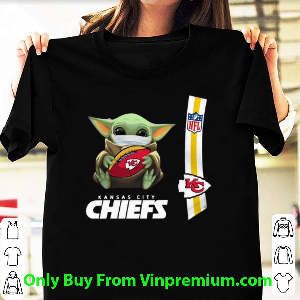 Official Star Wars Baby Yoda Mask Kansas City Chiefs NFL Covid-19 shirt