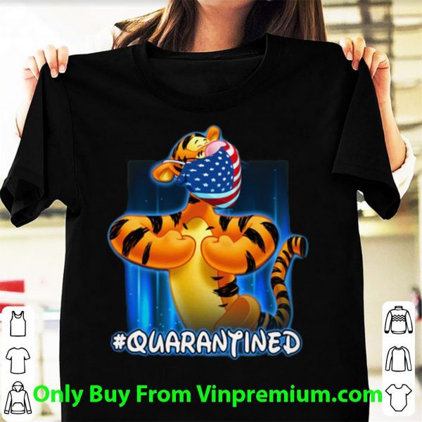 Original Tigger Face Mask American Flag #Quarantined Covid-19 shirt