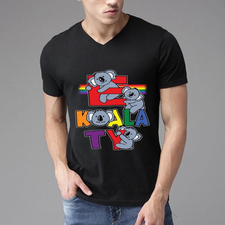 Ekoalaty Equality Gay Koala Bear Funny LGBT Rainbow Flag Shirt