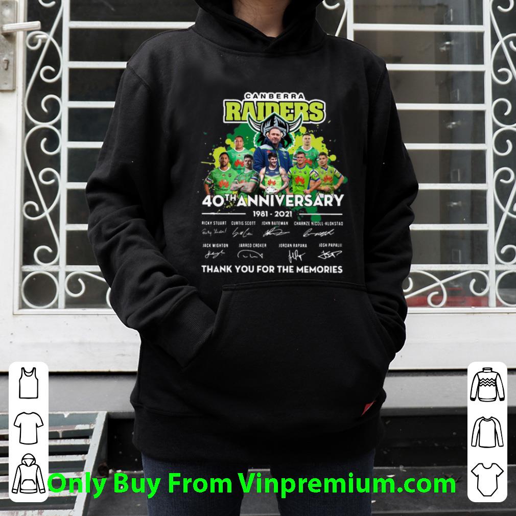 09ea2b1f premium canberra raiders 40th anniversary thank you for the memories signatures shirt 4 - Premium Canberra Raiders 40th Anniversary Thank You For The Memories Signatures shirt