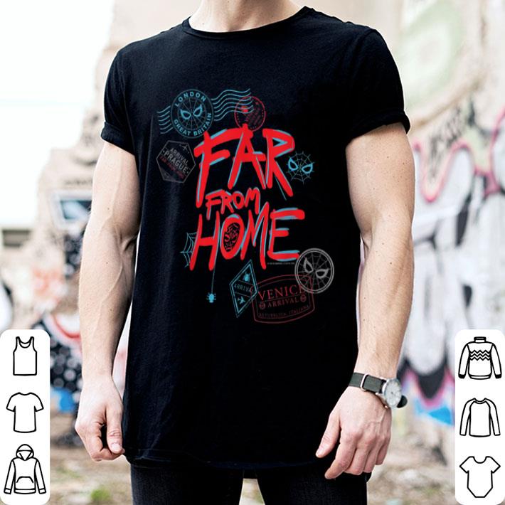 Spider Man Far From Home Passport Stamps Shirt