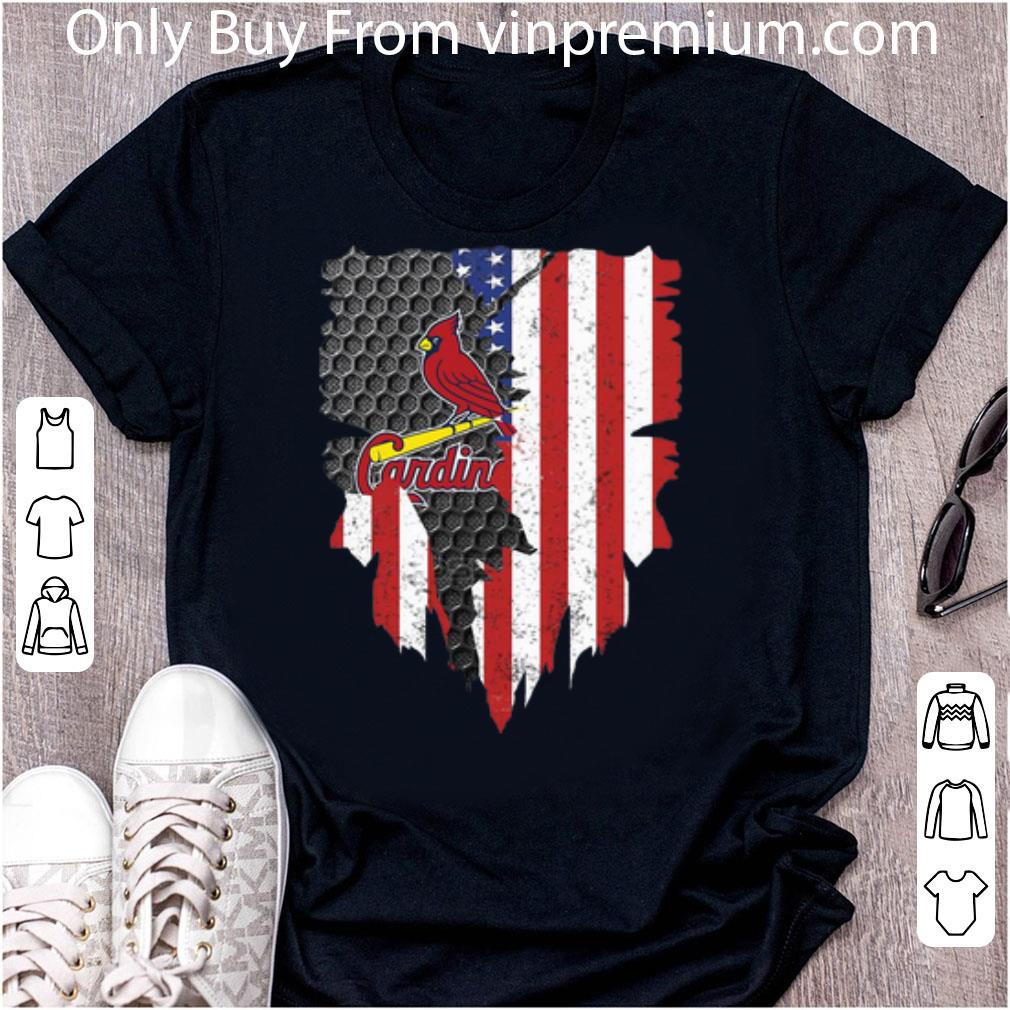 Awesome St. Louis Cardinals Blood Inside American Flag shirt